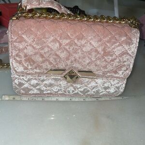 Velvet pink purse